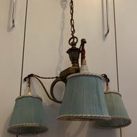 Lampadario inglese in ottone a 3 luci - primi 900