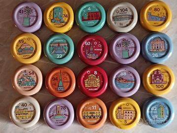 20 tappi succo Yoga, collezione Tutte mie le città