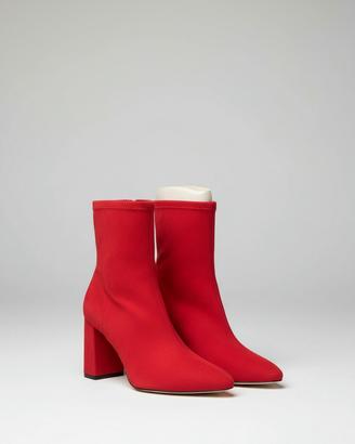 ZARA STIVALETTI TESSUTO ELASTICO ROSSO N 37