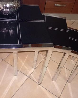 set tavolini a incastro quadrati