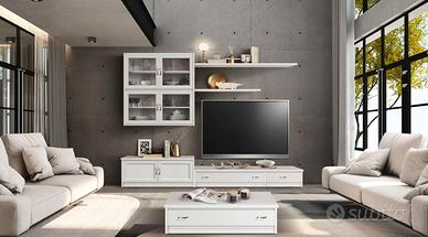 PARETE ATTREZZATA IDEALE COME PORTA TV E LIBRERIA