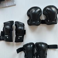 Set 3 protezioni Oxelo pattini skate bmx