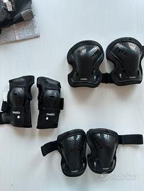 Set 3 protezioni Oxelo pattini skate bmx