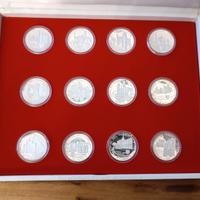 Serie 12 medaglie argento Italia 90