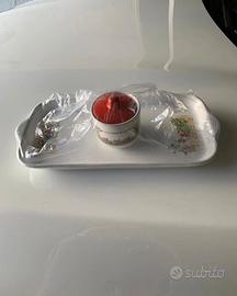 Maioliche deruta vassoio piu’ contenitore