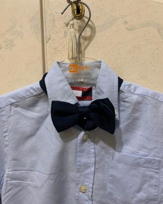 Camicia celeste con papillon 3 anni