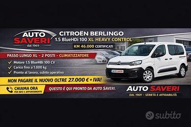 CITROENBERLINGOBlueHDi100S&SVanXLControl