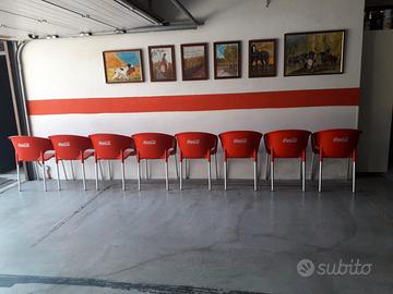 Set 8 poltroncine Coca-Cola rosse