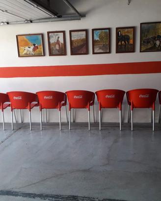 Set 8 poltroncine Coca-Cola rosse