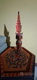 statua orientale in legno 