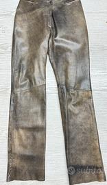 Pantalone pelle martellata nappa morbida. Nuovi