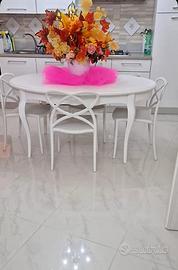 Tavolo estendibile ovale  + 4 Sedie