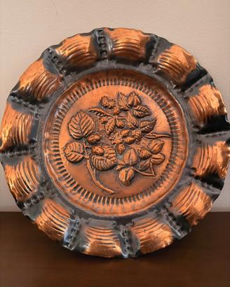 Piatto decorativo in rame