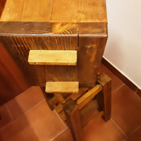 Batticarne in legno con cavalletto artigianale