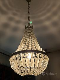 Lampadario vintage  con abat-jour