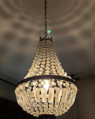 Lampadario vintage  con abat-jour