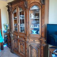 Mobile soggiorno in radica di noce