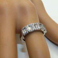 Splendido anello vintage argento 925 pietre CZ