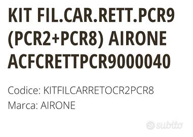 kit filtri cappa cucina Airone