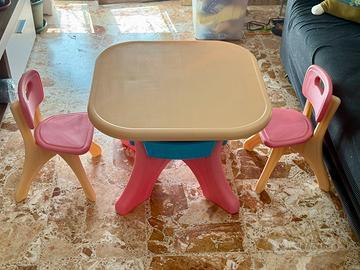 Set Tavolo e 2 sedie per Bambini