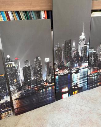 Quadro Moderno Multipannello New York (5 Pezzi)