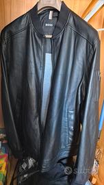 giubbotto in pelle d'agnello hugo boss taglia 56