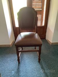 Sei sedie da soggiorno in legno