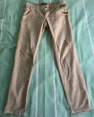 Pantaloni Chino Cotone Sabbia - Taglia 44