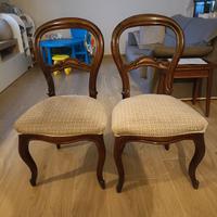 due coppie di sedie dell'800