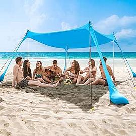 COMMOUDS Tenda da Spiaggia, Parasole 2,1m x 2,1m,