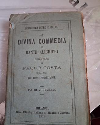 Divina commedia - Paradiso - anno 1863