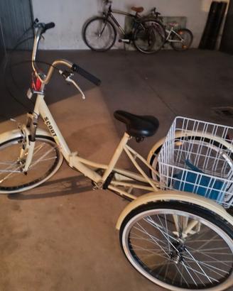 Bicicletta e tre ruote