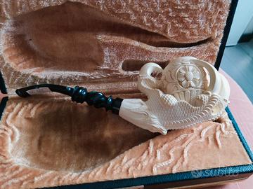 Pipa in schiuma di mare Kudret -Intaglio 