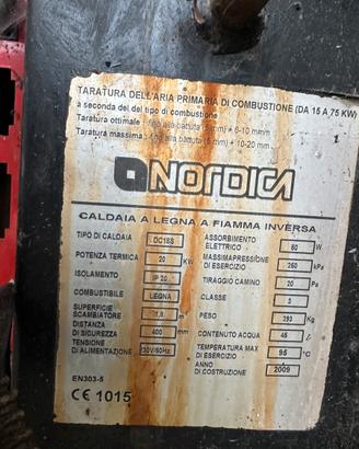 Caldaia legna fiamma rovescia + Boiler 1350L