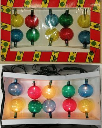 Luci Natale Sfere colorate art 7109 Piselli Incand