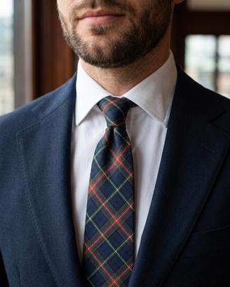 Cravatta tartan Valentino in pura seta