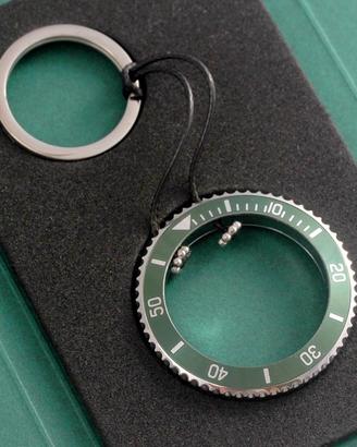 Portachiavi lunetta orologio Submariner verde