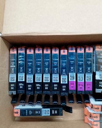 Lotto cartucce originali Canon 550 e 551
