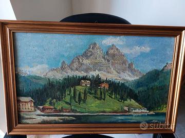 Quadro paesaggio Dolomiti