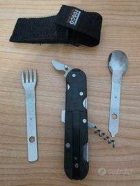 Posate e Coltello multifunzione Fosco fodero Nylon