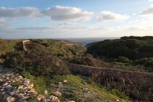 Terreno e rustico panoramico vista mare