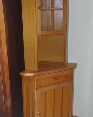 vetrinetta angolare in pino