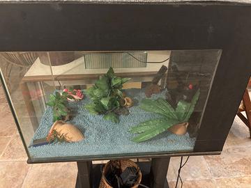 Acquario completo 100L con mobile + filtro + mangi