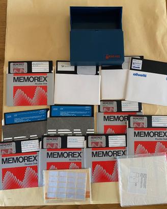 Lotto 11 Floppy disk da 5.25 NON testati per pc co