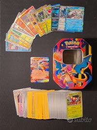 200 Carte Pokémon+TIN+ Promo Charizard+15 holo