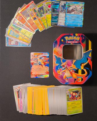 200 Carte Pokémon+TIN+ Promo Charizard+15 holo
