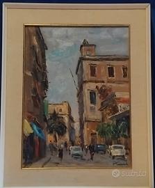 Quadro olio su tela con cornice di A. Tamburrini