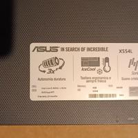 Notebook ASUS X554L CPU INTEL I3 ricambi