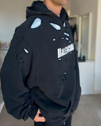 Balenciaga  felpa con Cappuccio  S over size