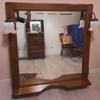 Specchio per bagno con luci e mensola